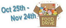 The Cavallaro Food Drive - Starting October 25th - November 24th
